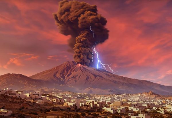 Το εντυπωσιακό βίντεο που «ζωντανεύει» την μινωική έκρηξη του ηφαιστείου της Σαντορίνης