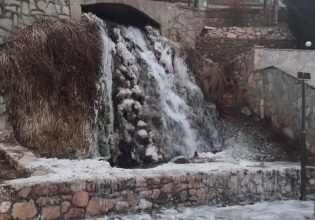 Καιρός: Πάγωσε ο καταρράκτης στην Φλώρινα – Πού σημειώθηκαν οι χαμηλότερες θερμοκρασίες