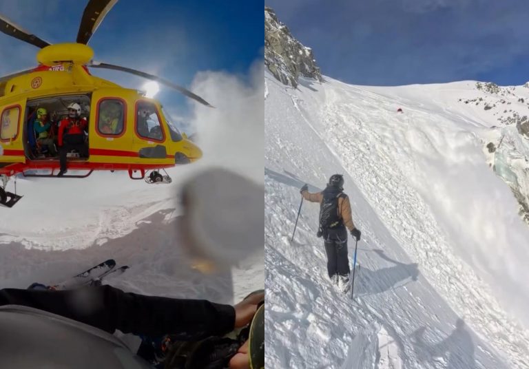 Γαλλία: Χιονοστιβάδα κατάπιε σκιέρ και σώθηκε χάρη στον ειδικό αερόσακο