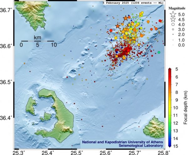 Σεισμοί: Το ρήγμα της Ανύδρου δεν επηρεάζει τα Κυκλαδονήσια πέραν της Σαντορίνης, Αμοργού, Ίου και Ανάφης