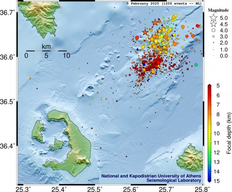 Σεισμοί: Το ρήγμα της Ανύδρου δεν επηρεάζει τα Κυκλαδονήσια πέραν της Σαντορίνης, Αμοργού, Ίου και Ανάφης