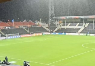 Τρελή χιονοθύελλα στο Μπόντο πριν το παιχνίδι με τον Ολυμπιακό (vid)