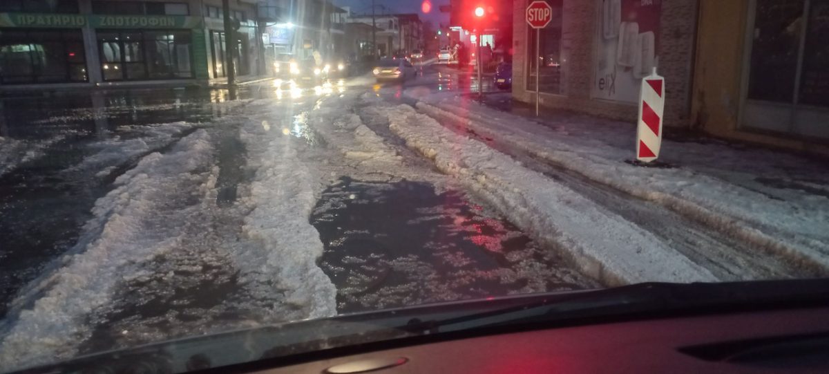 Σφοδρή χαλαζόπτωση στο Πολύκαστρο Κιλκίς – Απίστευτες εικόνες