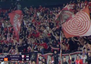 Φανταστική ατμόσφαιρα στο ΣΕΦ στα 100 χρόνια του Ολυμπιακού! (vid)