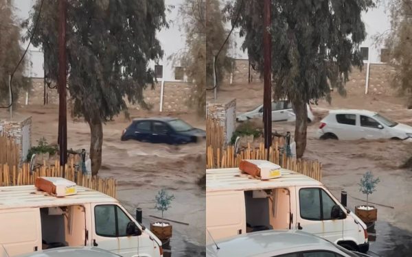 Πάρος: «Πνίγηκε» το νησί από τις ισχυρές καταιγίδες – Μήνυμα για απαγόρευση κυκλοφορίας