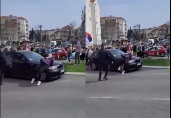 Βελιγράδι: Αυτοκίνητο έπεσε πάνω σε διαδηλωτές – Τρεις τραυματίες