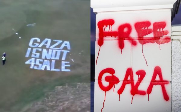 Τραμπ: Φιλοπαλαιστίνιοι βανδάλισαν γκολφ κλαμπ του Αμερικανού προέδρου – «Η Γάζα δεν πωλείται»