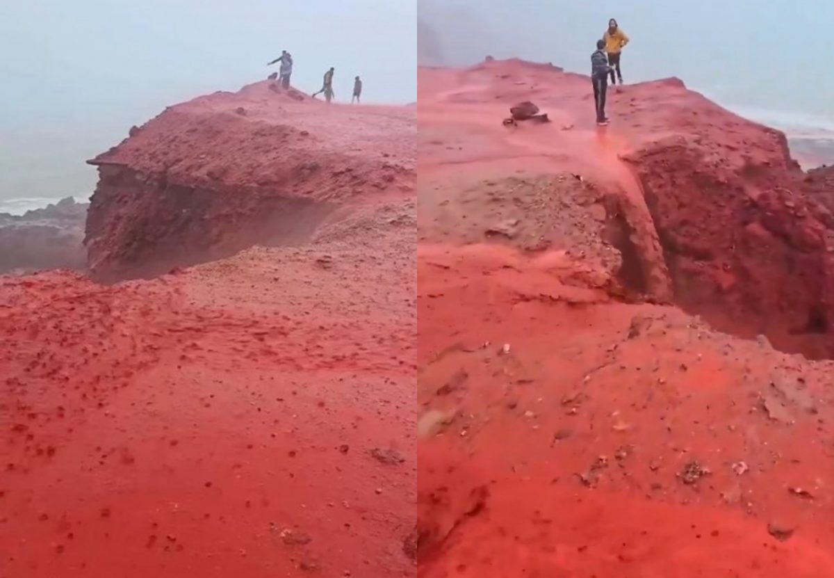 Ινδία: Πόλος έλξης κατακόκκινοι καταρράκτες – Πού οφείλεται το εντυπωσιακό φαινόμενο