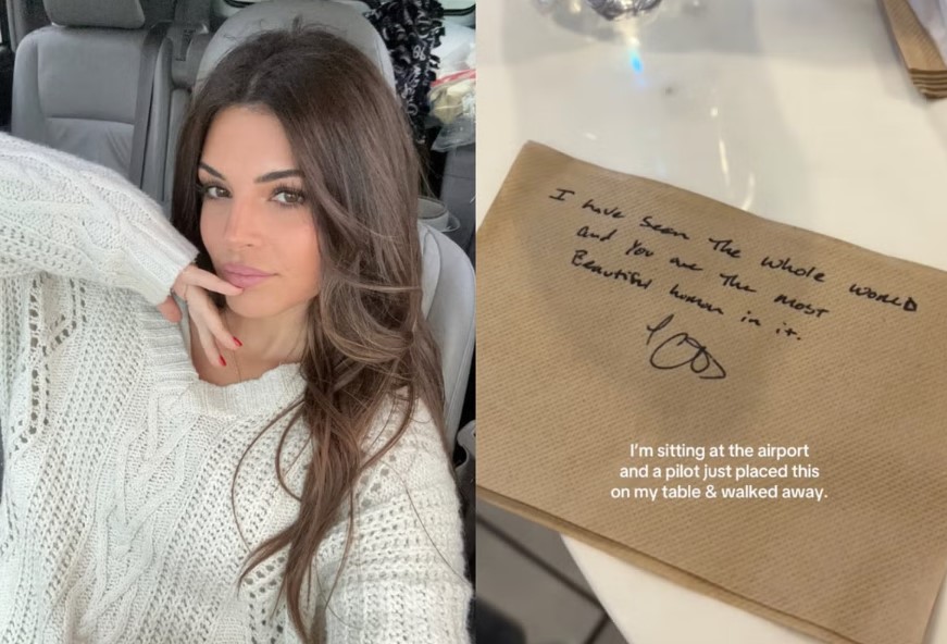 Πιλότος έκανε ερωτική εξομολόγηση σε επιβάτιδα με σημείωμα σε χαρτοπετσέτα και προκάλεσε αντιδράσεις