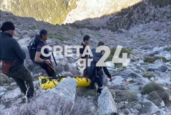 Χανιά: Ολοκληρώθηκε η επιχείρηση ανάσυρσης της σορού του 21χρονου Γιόχαν από το Φαράγγι της Σαμαριάς