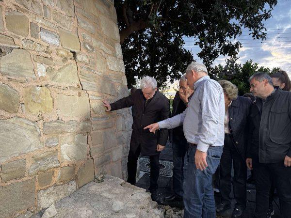 Aυτοψίες στα κτίρια των Βουτών από τον Δήμο Ηρακλείου για τις ρηγματώσεις σε δρόμους και σπίτια