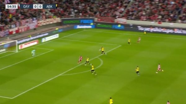 Ο Ολυμπιακός άνοιξε το σκορ στο ντέρμπι – Ο Ελ Κααμπί δίνει προβάδισμα στους «ερυθρόλευκους» (1-0, vid)