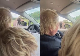 Η στιγμή που στρουθοκάμηλος δαγκώνει τον Μπόρις Τζόνσον [Βίντεο]