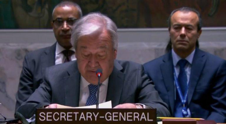 Γάζα: Σε κρίσιμο σταυροδρόμι βρίσκεται η Μέση Ανατολή, προειδοποιεί ο Γκουτέρες