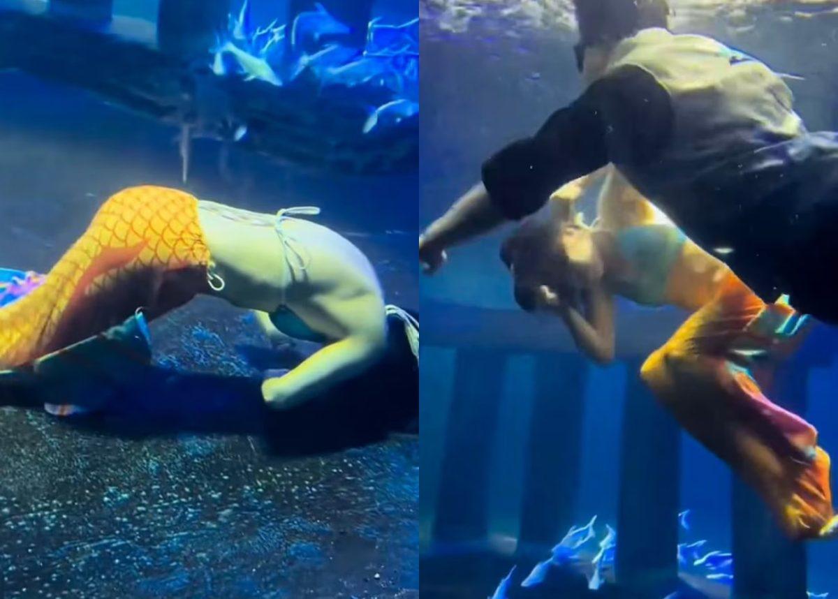 Κίνα: Γοργόνα έχασε τις αισθήσεις της σε πισίνα – Τα δραματικά λεπτά της διάσωσής της