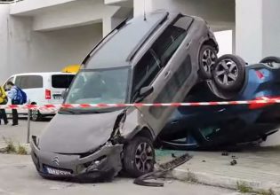 Απίστευτο τροχαίο στο ΟΑΚΑ: «Κόλλησε το γκάζι» και «καβάλησε» άλλα οχήματα