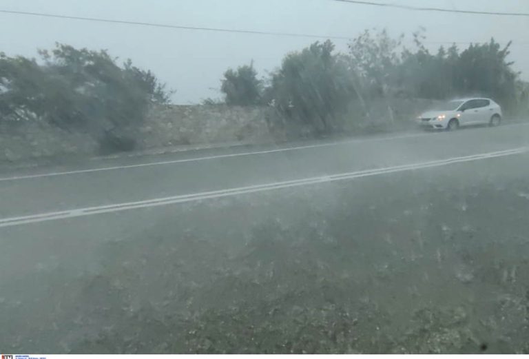 Καιρός: Ισχυρή χαλαζόπτωση σε περιοχές της Χαλκιδικής