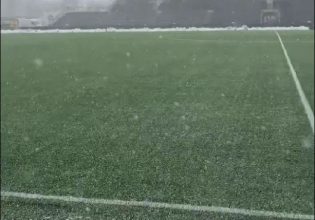 Χιόνι αντί για άνοιξη στο Μπόντο, παραμονές του αγώνα με τη Λάτσιο (vid)