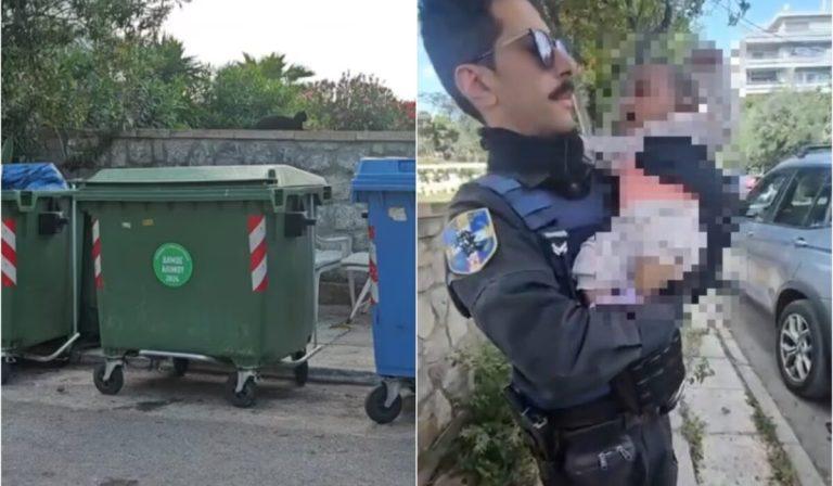 Άλιμος: Η στιγμή που αστυνομικοί παίρνουν στα χέρια τους το βρέφος [video]