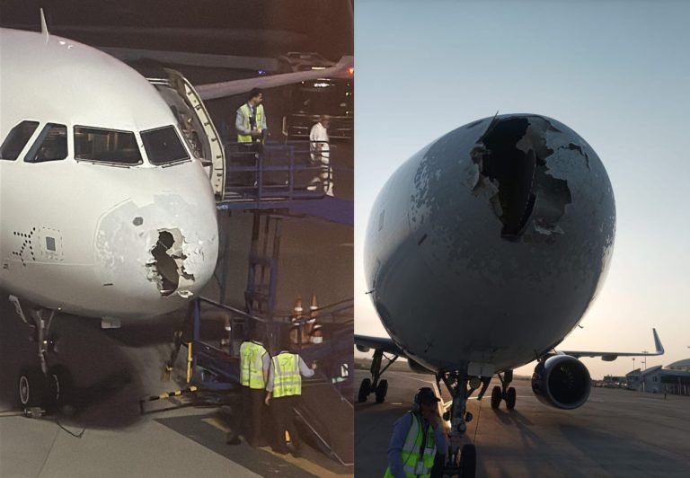 Τρόμος στον αέρα: Αεροπλάνο προσγειώθηκε με τρύπα έπειτα από κακοκαιρία στην Ινδία