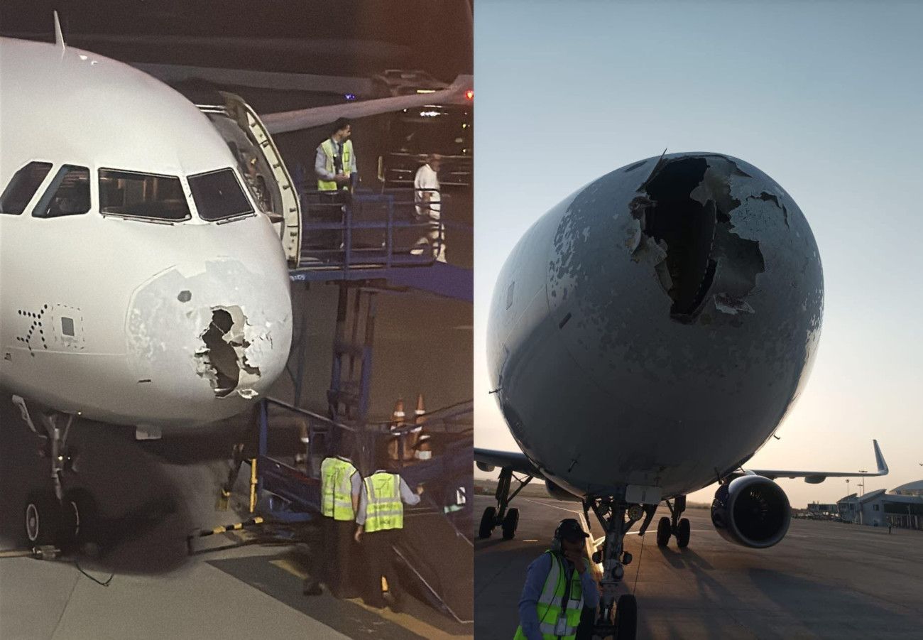 Τρόμος στον αέρα: Αεροπλάνο προσγειώθηκε με τρύπα έπειτα από κακοκαιρία στην Ινδία
