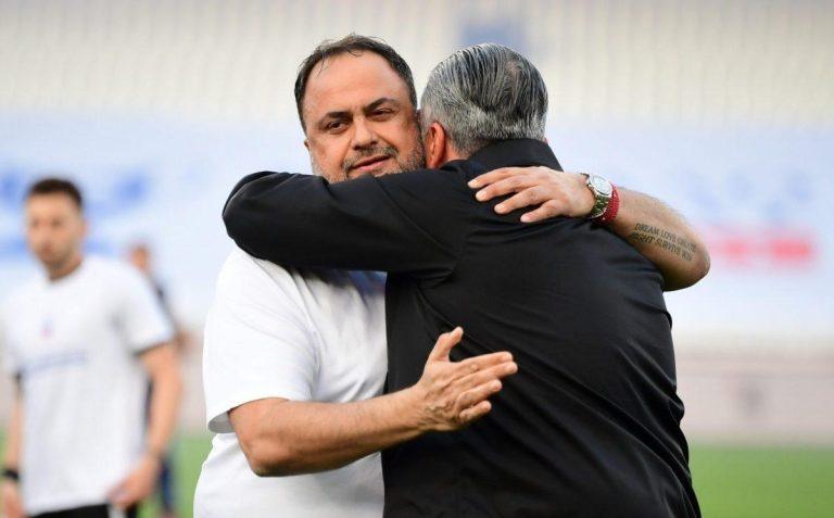 The Football We Want: Evangelos Marinakis’ Embrace With OFI Crete Owner Michael Bousis During the Greek Cup Final