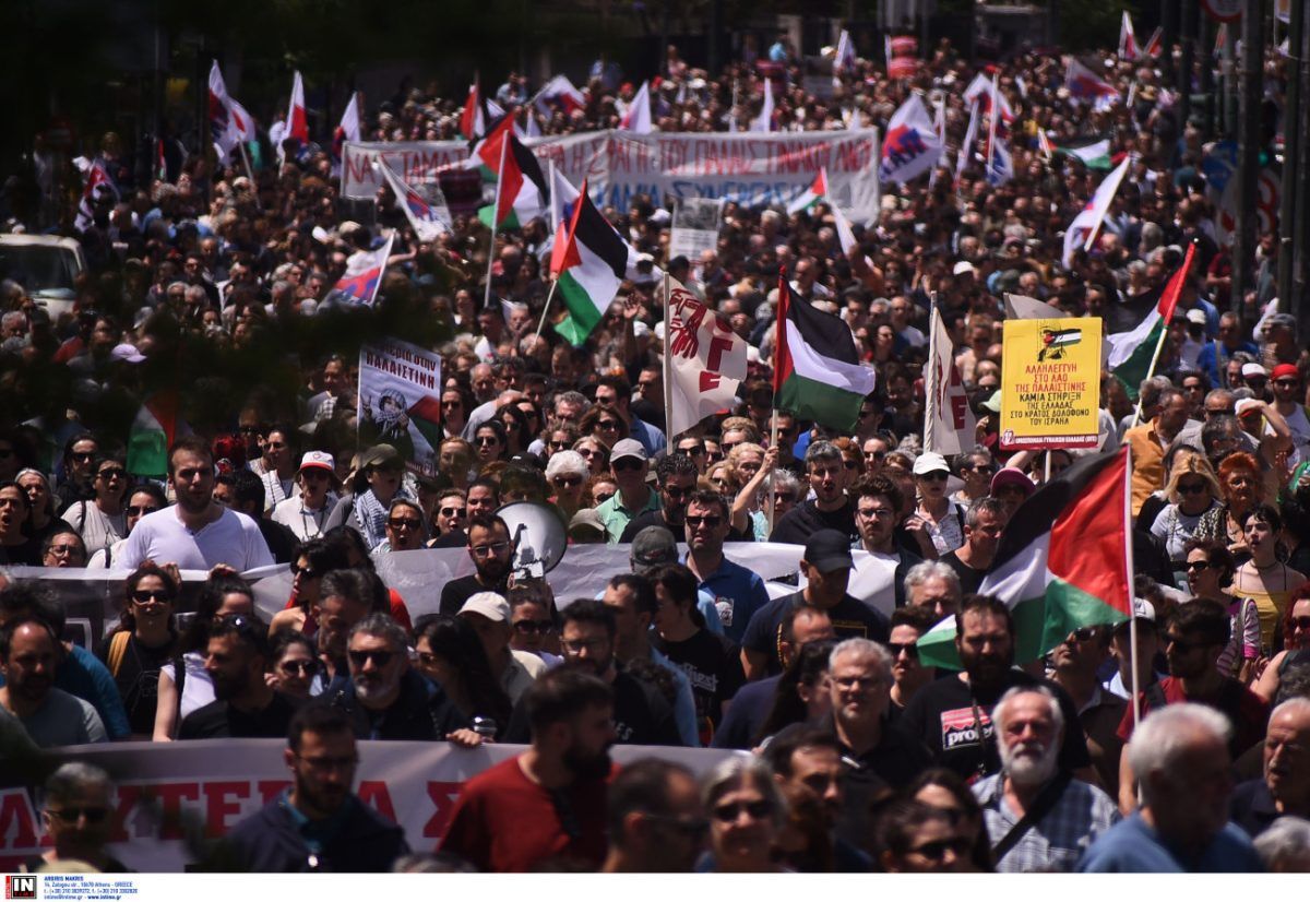 Παλαιστίνη: Μαζική πορεία στην ισραηλινή πρεσβεία – «Stop στη στρατιωτική συνεργασία Αθήνας και Τελ Αβίβ»
