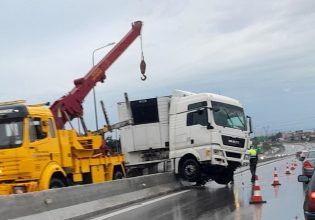 Θεσσαλονίκη: Τροχαίο ατύχημα με νταλίκα στην Εγνατία Οδό