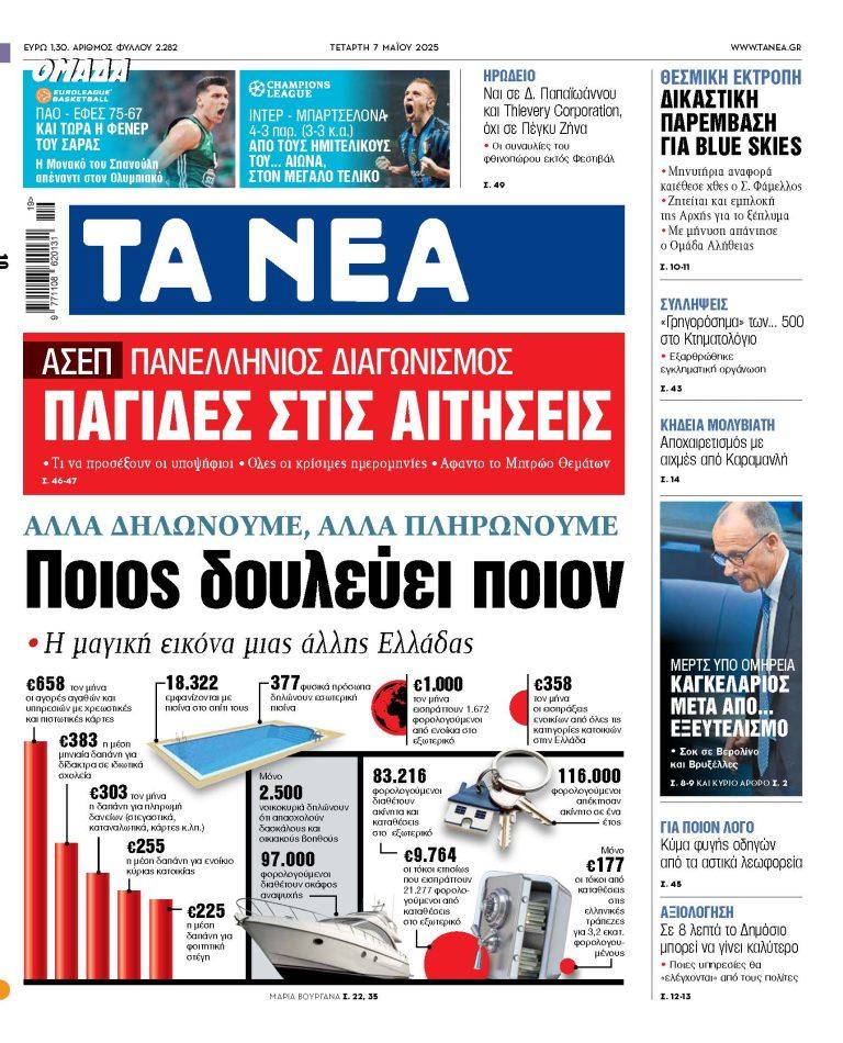 Στα «ΝΕΑ» της Τετάρτης: Ποιος δουλεύει ποιον