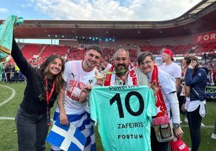 Επικός Ζαφείρης στη φιέστα της Σλάβια: Τα… έσπασε στο τραγούδι του με ελληνική σημαία και καπνογόνο (pic, vids)