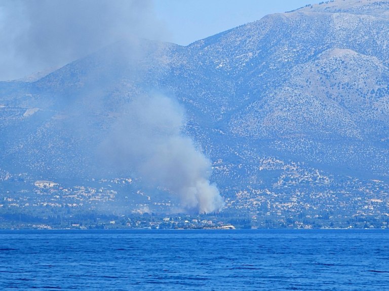 Ερέτρια: Φωτιά καίει κοντά σε σπίτια – Μήνυμα του 112 προς τους κατοίκους