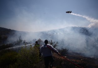 Μεγάλη φωτιά στον Μαραθώνα: Ενισχύονται οι δυνάμεις της πυροσβεστικής – Μήνυμα του 112 για εκκενώσεις