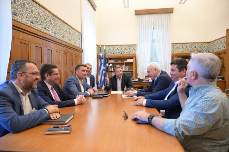 Συνάντηση αντιπροσωπείας του Ελληνικού Δικτύου Ανθεκτικών Πόλεων με τον Πρόεδρο του ΠΑΣΟΚ-Κίνημα Αλλαγής, Νίκο Ανδρουλάκη