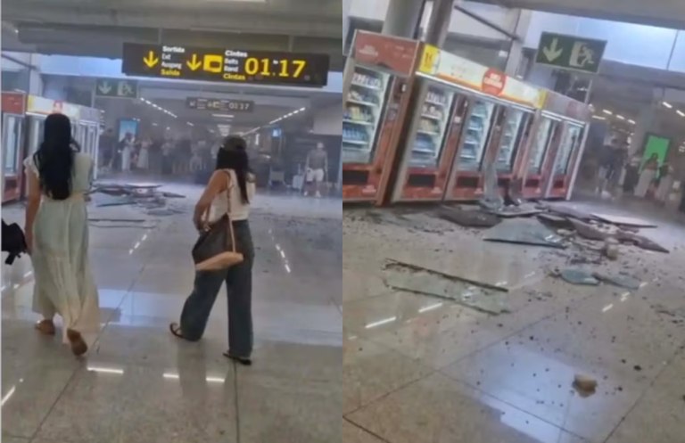 Μαγιόρκα: Σκηνές πανικού στο αεροδρόμιο – Κατέρρευσε μέρος της οροφής στον χώρο των αφίξεων