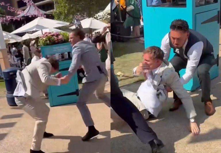 Άσκοτ: Άγριο ξύλο στις ιπποδρομίες – Φόρεσαν τα κοστούμια τους και αντάλλαξαν γροθιές