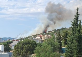 Θεσσαλονίκη: Φωτιά πίσω από το νοσοκομείο Παπαγεωργίου – Ήχησε το 112