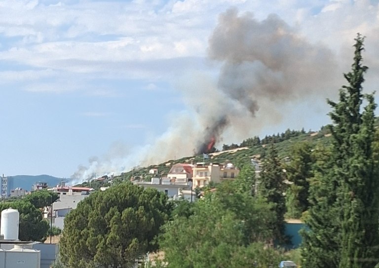 Θεσσαλονίκη: Φωτιά πίσω από το νοσοκομείο Παπαγεωργίου – Ήχησε το 112