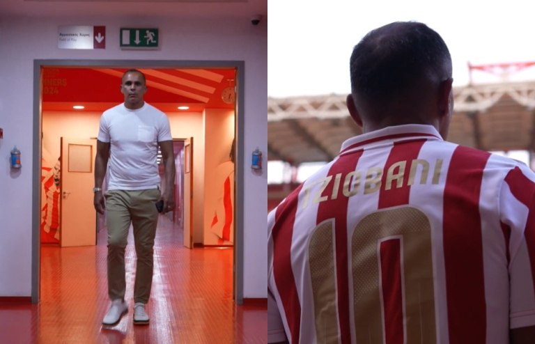 Ολυμπιακός: Ο Τζιοβάνι με τη συλλεκτική φανέλα στο «Γ. Καραϊσκάκης» (vid)