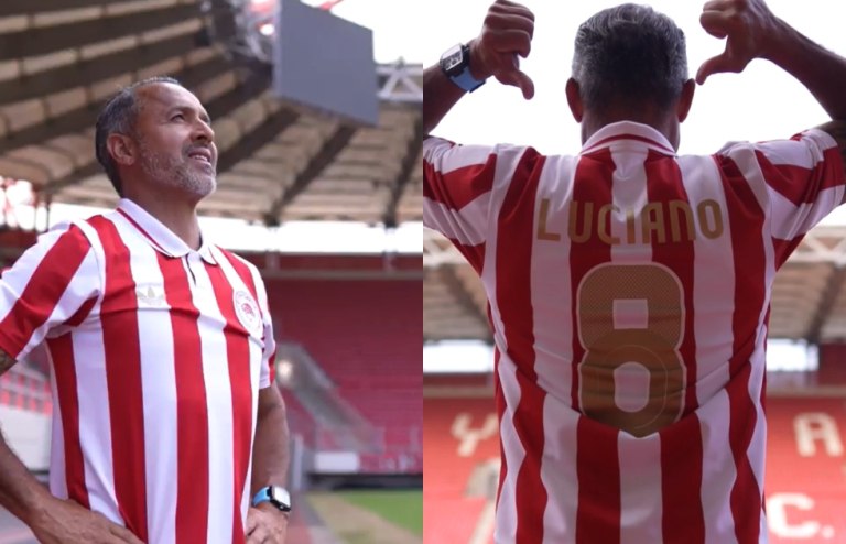 Ολυμπιακός: Και ο Λουτσιάνο στο Καραϊσκάκης με τη συλλεκτική φανέλα (vid)