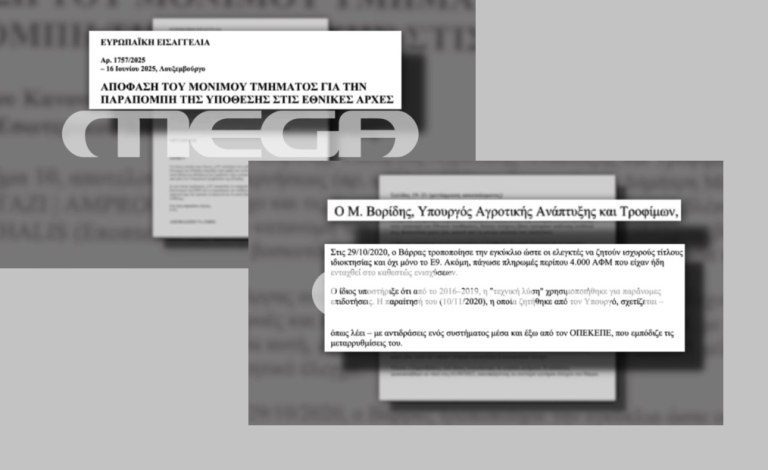 Αποκάλυψη – Αυτή είναι η έκθεση της ευρωπαϊκής εισαγγελίας που «έκαψε» Βορίδη και υφυπουργούς