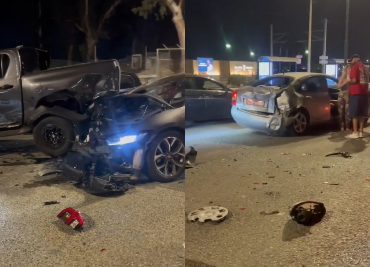 Τροχαίο: Καραμπόλα με επτά οχήματα στην Ποσειδώνος – Συνελήφθη ένας οδηγός