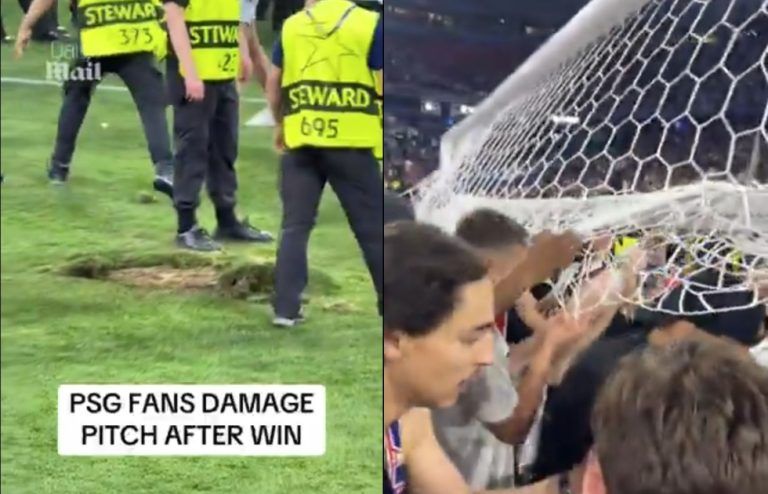 Τρελάθηκαν οι φίλοι της Παρί: Μπήκαν στο γήπεδο και έκοψαν τα δίχτυα και το… χορτάρι (vids)