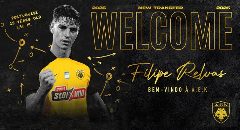 Επίσημο: Παίκτης της ΑΕΚ ο Ρέλβας