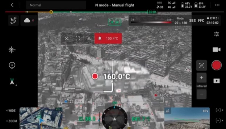 Ψήθηκε ξανά η χώρα – Θερμικό drone κατέγραψε θερμοκρασία 160°C σε ταράτσα
