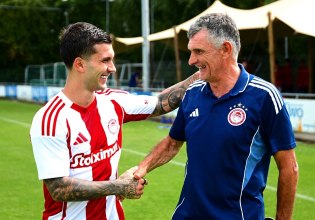 Ολυμπιακός: Η χειραψία του Στρεφέτσα με τον Μεντιλίμπαρ στην Ολλανδία (pic)