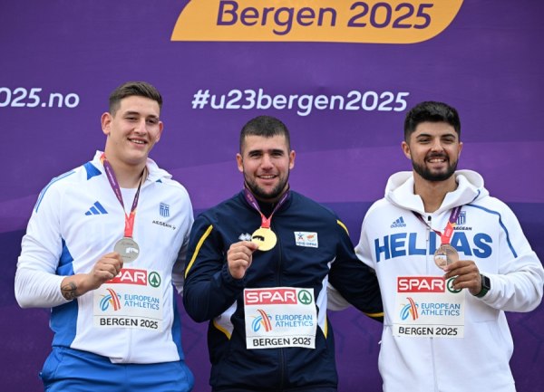 Σφυροβολία: Σπουδαία επιτυχία, δυο Έλληνες και ένας Κύπριος στο βάθρο, στο Ευρωπαϊκό Κ23 του Μπέργκεν!