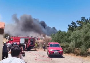 Κρήτη: Φωτιά κοντά σε σπίτια στην Βιγλιά Ιεράπετρας