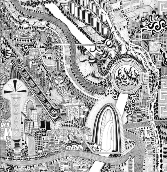 Βάζοντας τέχνη στην χαρτογράφηση της πόλης – Ο καλλιτέχνης που γυρίζει τον κόσμο και φτιάχνει χάρτες