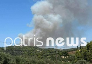 Φωτιά στο Γεράκι Αμαλιάδας – Μήνυμα από το 112, ενισχύθηκαν οι δυνάμεις πυρόσβεσης