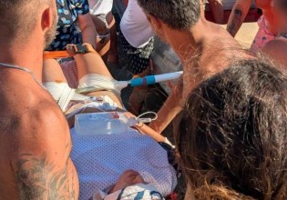 Δονούσα: Σοκαριστικό ατύχημα, ομπρέλα καρφώθηκε στο πόδι λουόμενης – Καταγγελία για ελλείψεις στο ΕΣΥ